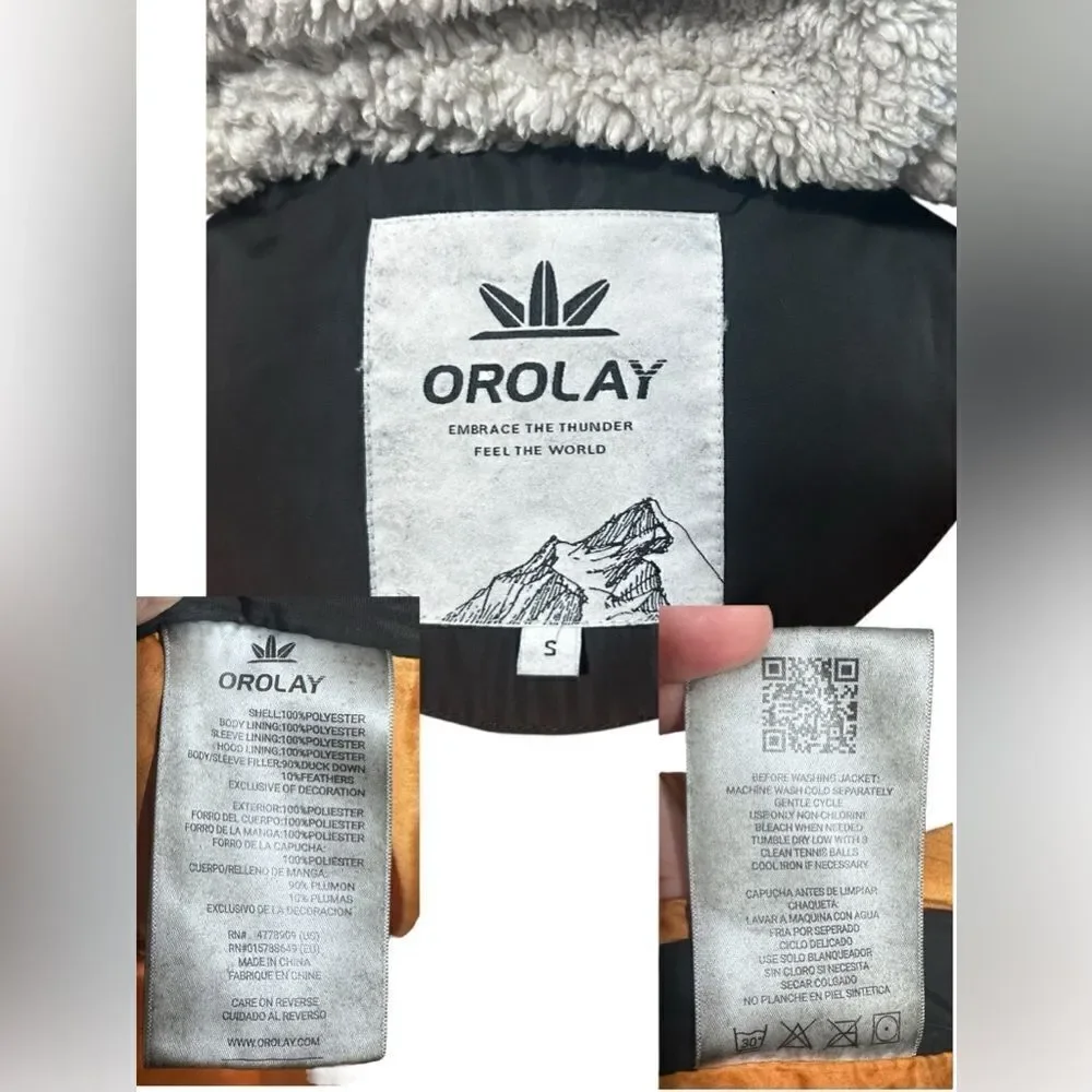 Orolay Winter Snow Insulated Thickened Down Feather Jacket Parka Size Small
